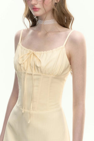 Vintage Waist Ribbon Dress