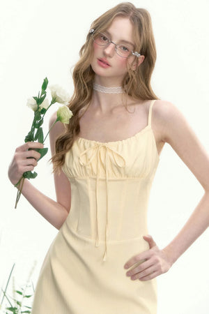Vintage Waist Ribbon Dress