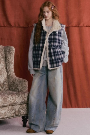 Vintage Washed Denim Pants