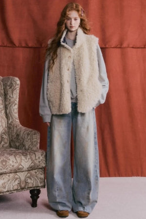 Vintage Washed Denim Pants