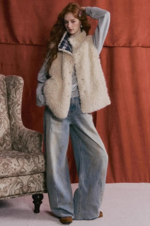 Vintage Washed Denim Pants