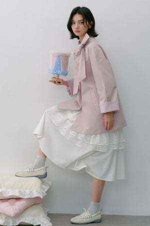 Vintage White Flower Puffy Skirt
