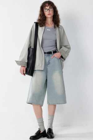 Vintage Wide Leg Denim Pants