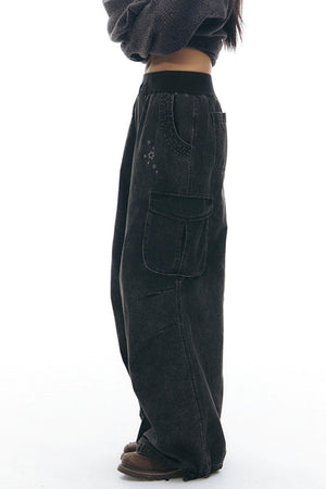 Vintage Wide-Leg Retro Pants