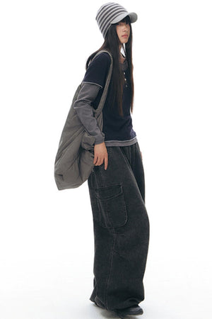 Vintage Wide-Leg Retro Pants