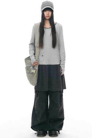 Vintage Wide-Leg Retro Pants