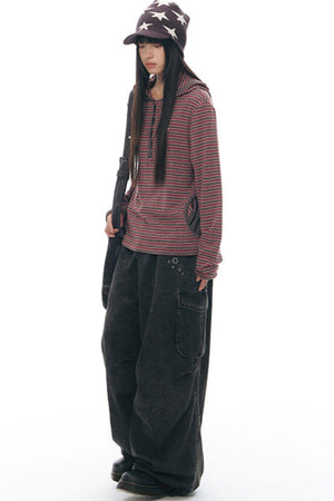 Vintage Wide-Leg Retro Pants