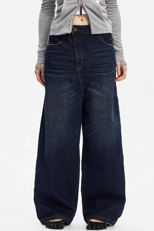 Vintage Yellow Distressed Jeans
