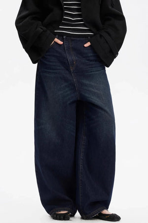 Vintage Yellow Distressed Jeans