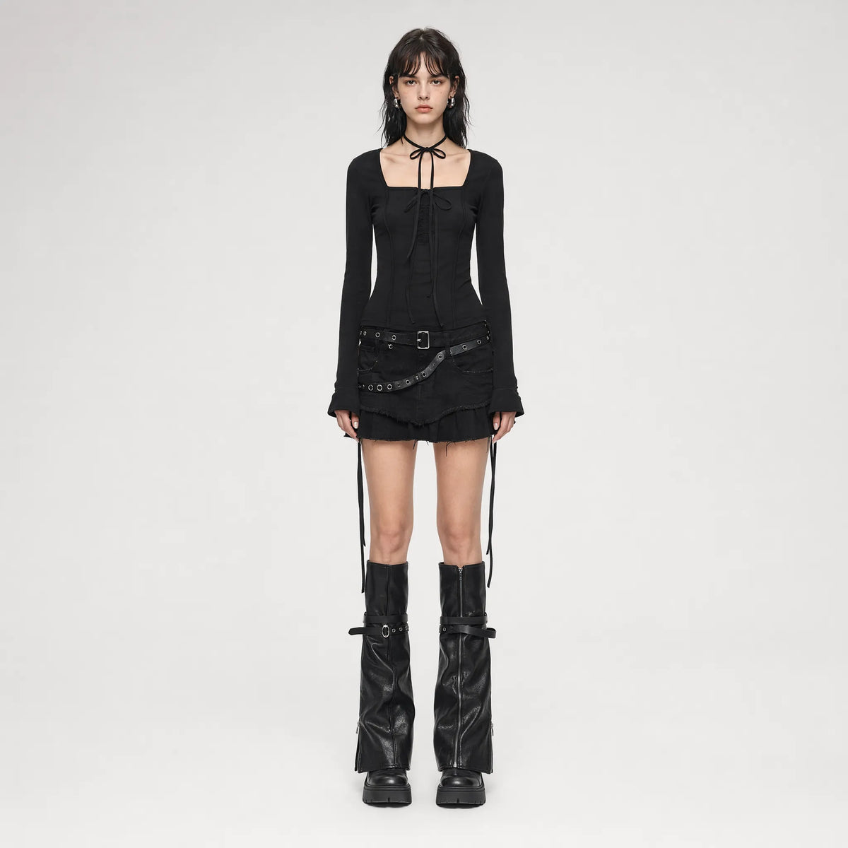 Leather-Textured Slouch Legwarmers