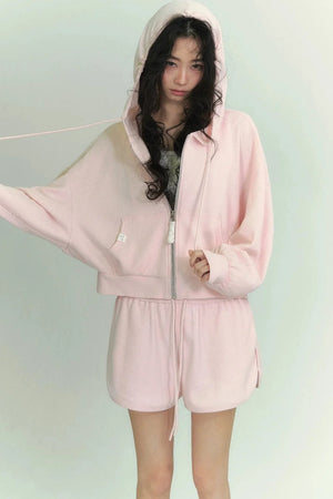 Waffle Hooded Jacket Set-Up