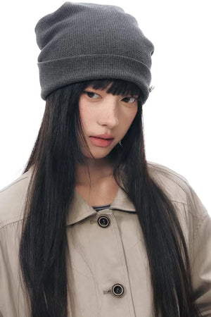 Waffle Knit Button Hat
