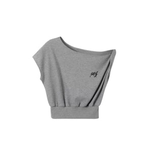 Waffle Knit One-Shoulder Set-Up