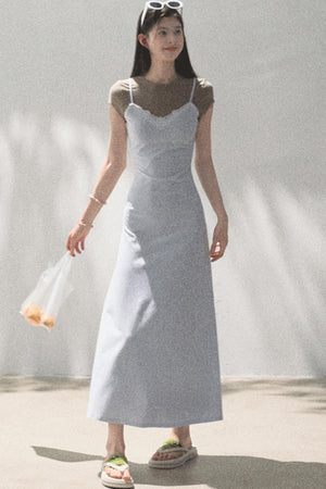 Waist-Cinching Crocodile Dress
