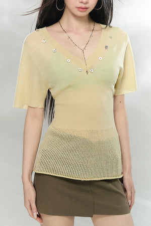 Waist-Cinching Knitted Top