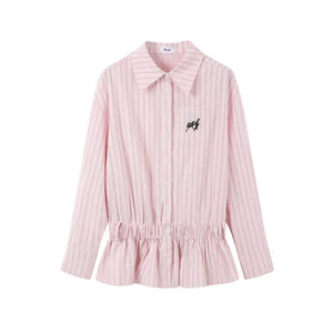 Waist-Cinching Shirt Dress Set-Up