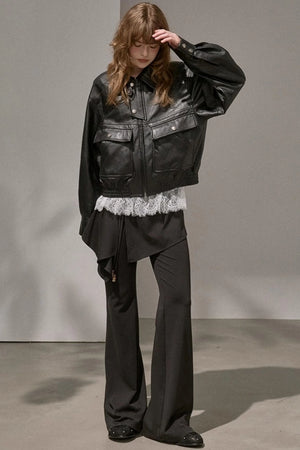 Waist Curtain Micro Flared Pants