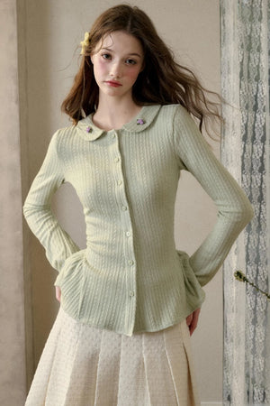 Warm Flower Knit Top