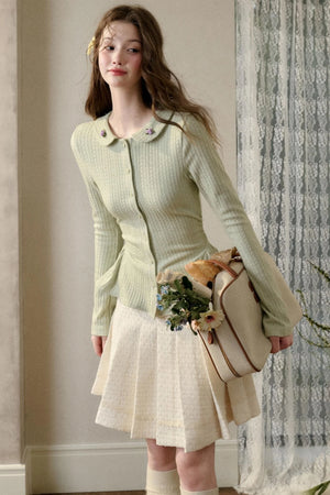 Warm Flower Knit Top
