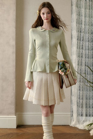 Warm Flower Knit Top
