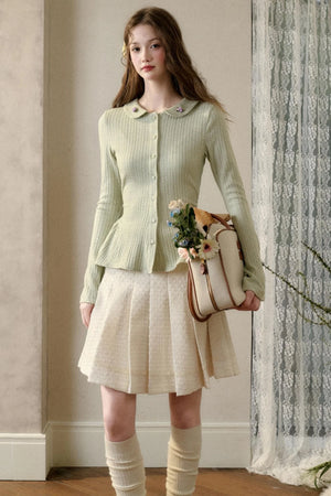 Warm Flower Knit Top