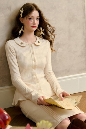 Warm Flower Knit Top