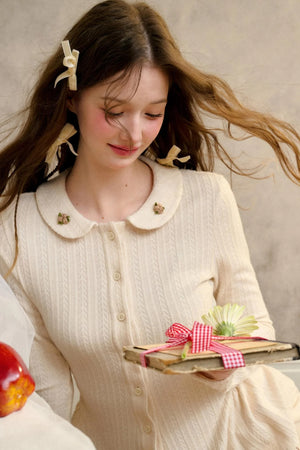 Warm Flower Knit Top