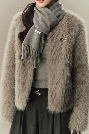 Warm High-Quality Wool Tassel Scarf