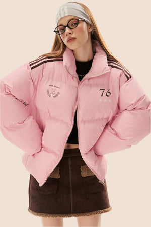 Warm Three-Bar Loose Cotton Jacket
