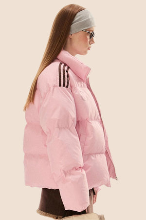 Warm Three-Bar Loose Cotton Jacket