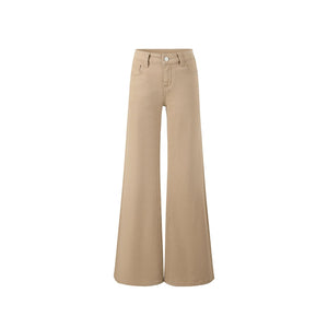 Washed Denim Flared Pants
