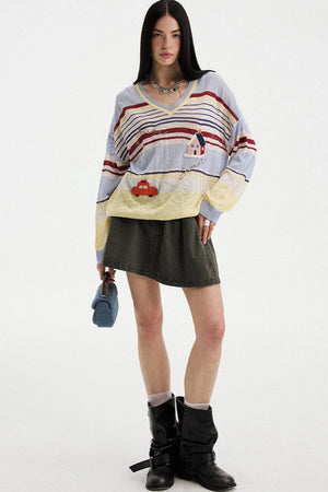 Washed Vintage Pleated Skirt
