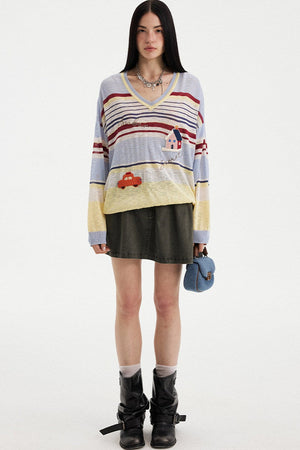 Washed Vintage Pleated Skirt