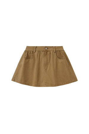 Washed Vintage Pleated Skirt