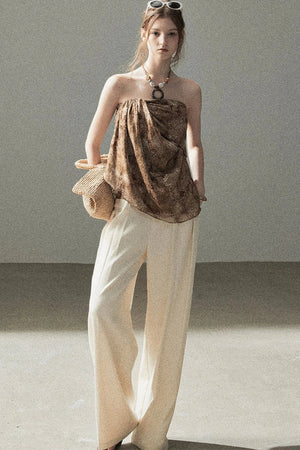 Wasteland Style Sleeveless Top and Brown Trousers Set-Up