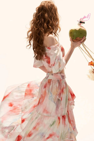 Watercolor Fruit Puff Sleeve Set-Up