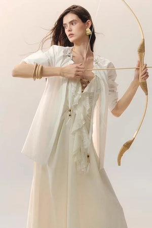 Weightless Beaded Ribbon Blouse