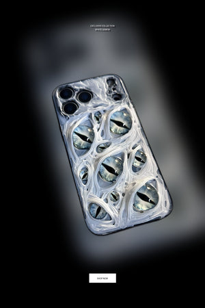 Pinterest Pin for White Demon Multi-Eye 3D iPhone Case - Unique Artistic Phone Cover iPhone 17 / White Demon Multi-Eye