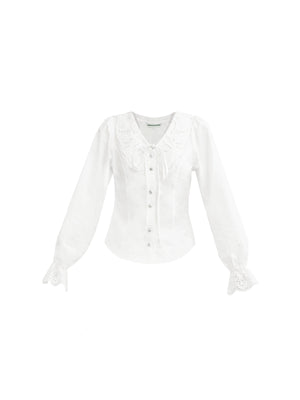 White Dove Lace Shirt Dress Set-Up