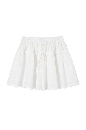White Eyelet Puffy Skirt and Top Set-Up