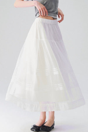 White Feather Gauze Skirt