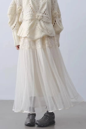 White Jade Floral Skirt
