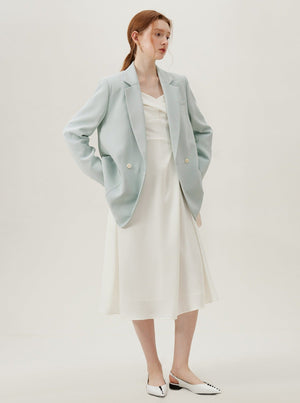White Kink Long-Sleeve Dress