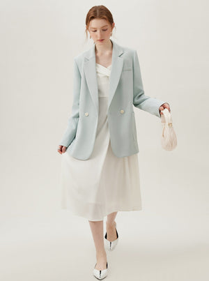 White Kink Long-Sleeve Dress