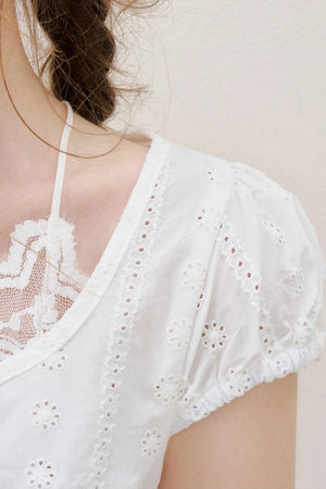 White Lace Fusion Tee
