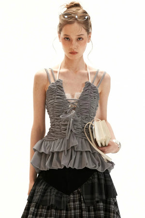 White Lace Halter Camisole