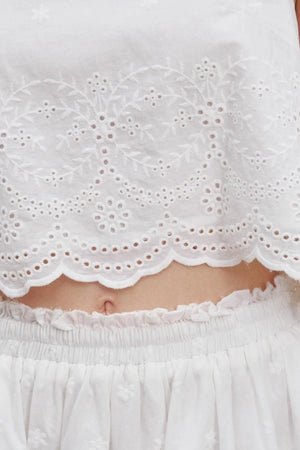 White Lace Halter Vest