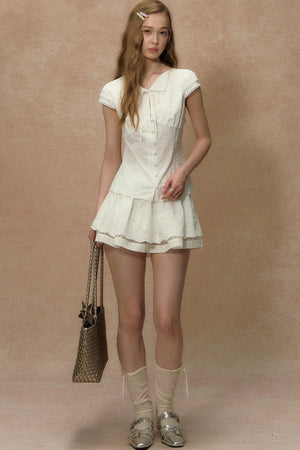 White Lace Summer Skirt