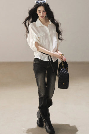 White Linen Shirt Set-Up