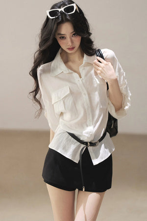 White Linen Shirt Set-Up